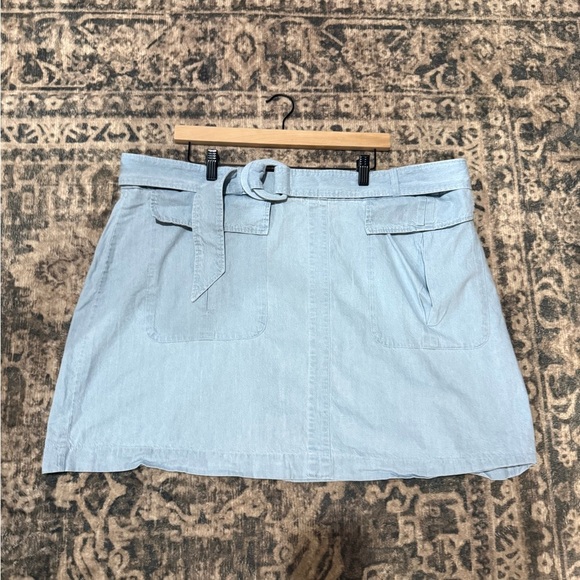 Eloquii Dresses & Skirts - Eloquii Blue Mini Skirt with belt plus size
